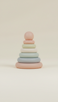 Anneaux à empiler en silicone pastel