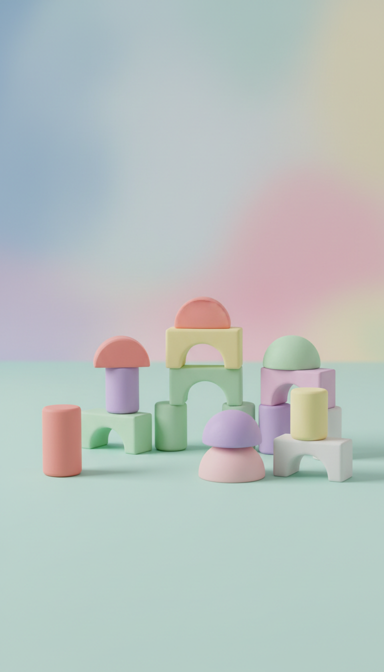 Blocs à empiler pastel modulables