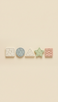 Tuiles tactiles en bois naturel