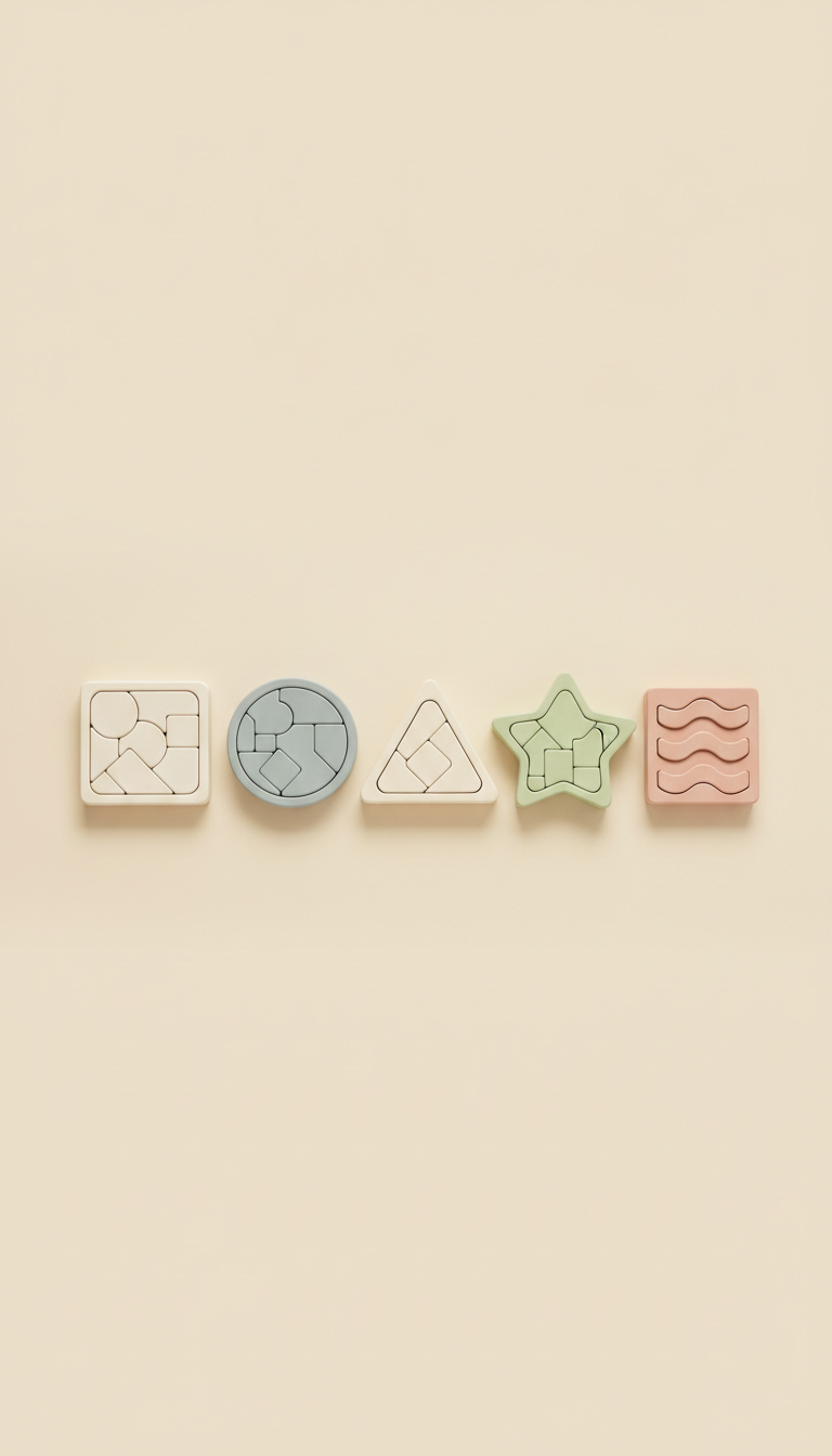 Tuiles tactiles en bois naturel