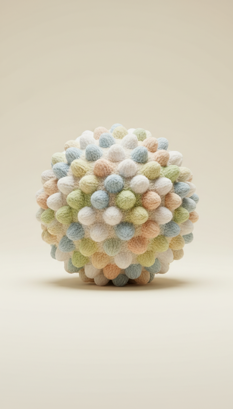 Balle sensorielle en peluche texturée